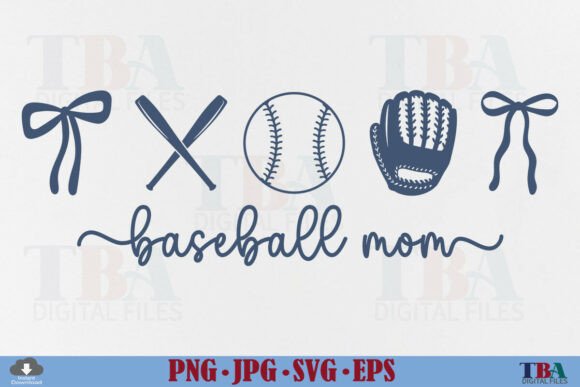 Coquette Baseball Mom Bow Game Day SVG