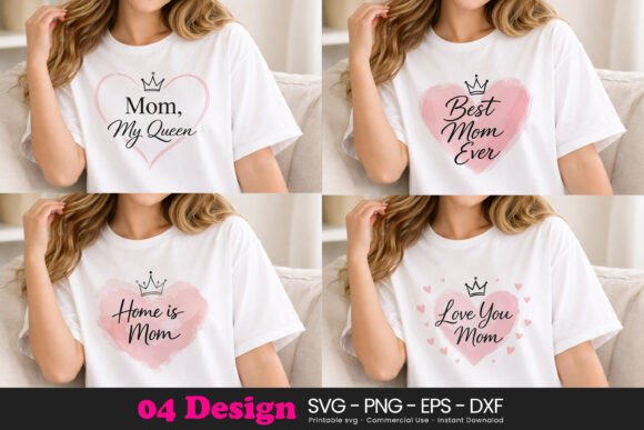 Cute Mom Heart Quotes SVG PNG Review