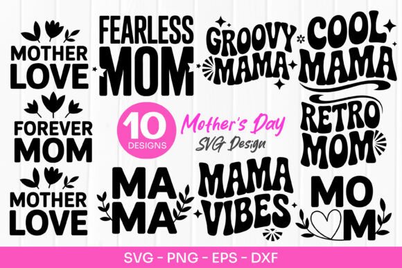 Fearless Mom Quotes for Mothers Day Embroidery
