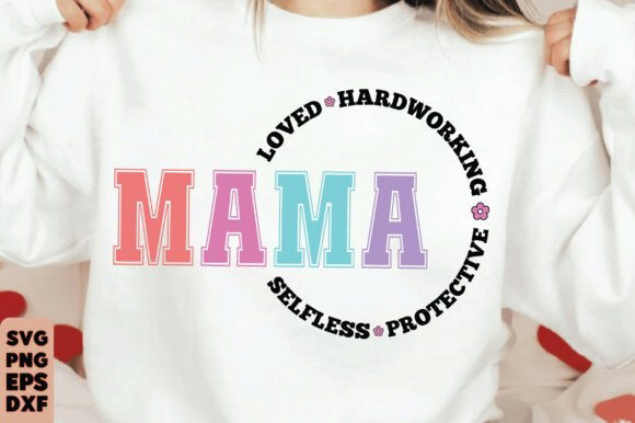 Mama Love Mom Mothers Day Embroidery Design