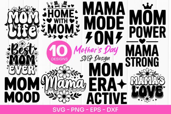 Mama Mode Mom Life Quotes SVG PNG Review