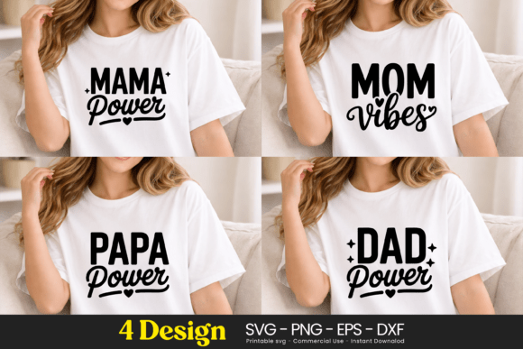Mama Mom Papa Dad Power SVG PNG Review