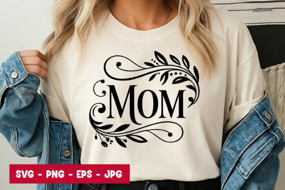 Mom Floral Typography SVG PNG: A Versatile Embroidery Design
