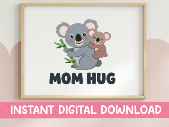 Mom Hug Koala SVG: A Sweet and Simple Design