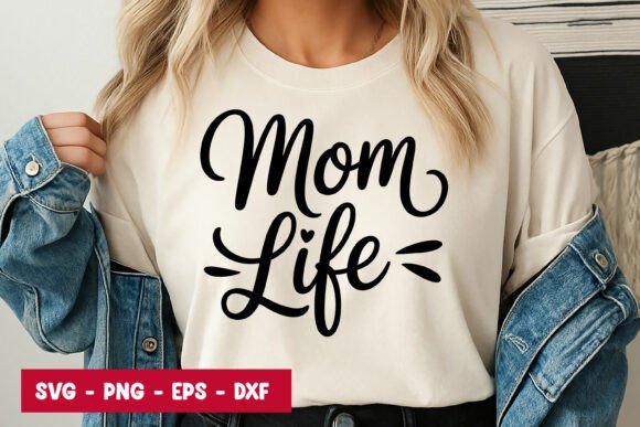 Mom Life Script Typography SVG PNG Review