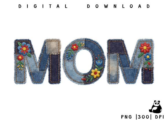 Mom Mother Patchwork PNG: A Versatile Embroidery Design