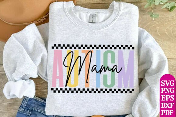 Pastel Autism Mama Design for Creative Projects